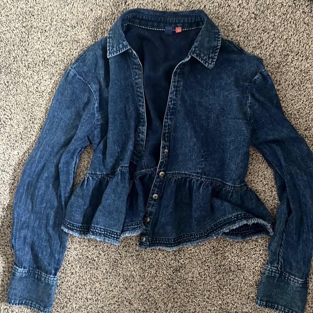 Anthropologie button up jean shirt. Never worn